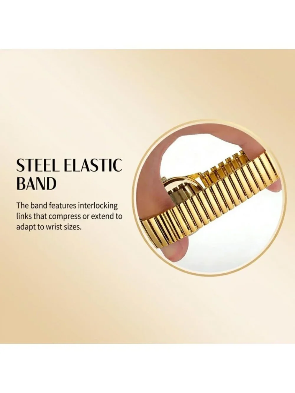 Women's All Gold Easy Read Oval Dial Analog Stainless Steel Bracelet Wrist Watch